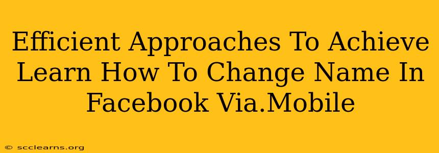 Efficient Approaches To Achieve Learn How To Change Name In Facebook Via.Mobile