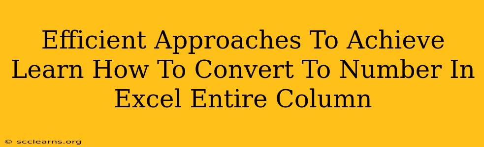 Efficient Approaches To Achieve Learn How To Convert To Number In Excel Entire Column