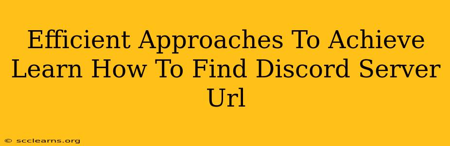 Efficient Approaches To Achieve Learn How To Find Discord Server Url