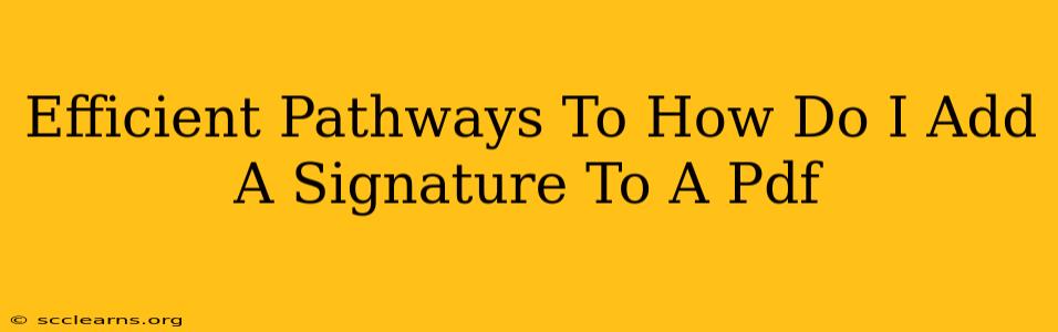 Efficient Pathways To How Do I Add A Signature To A Pdf