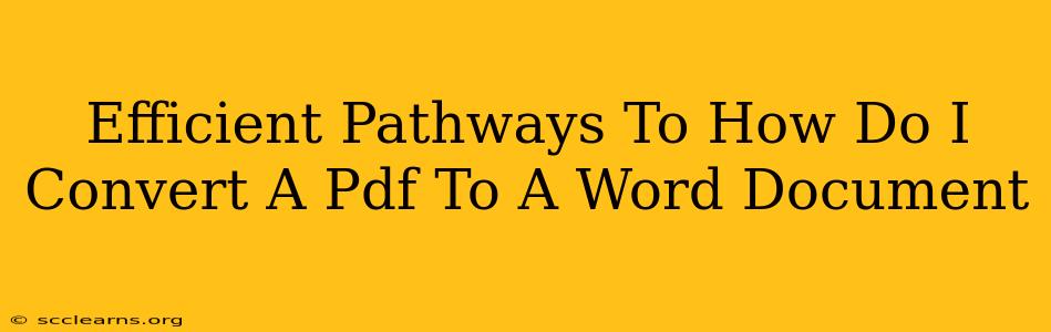 Efficient Pathways To How Do I Convert A Pdf To A Word Document