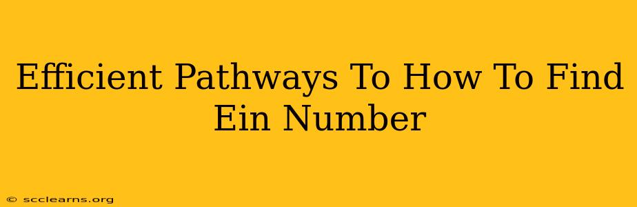 Efficient Pathways To How To Find Ein Number