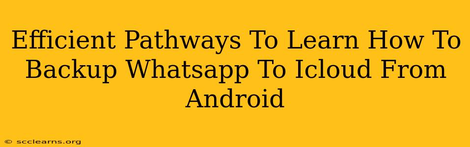 Efficient Pathways To Learn How To Backup Whatsapp To Icloud From Android