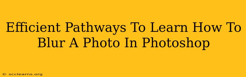 Efficient Pathways To Learn How To Blur A Photo In Photoshop