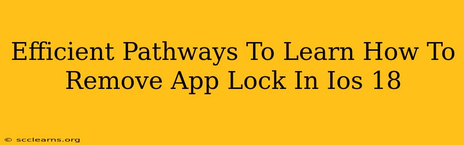 Efficient Pathways To Learn How To Remove App Lock In Ios 18