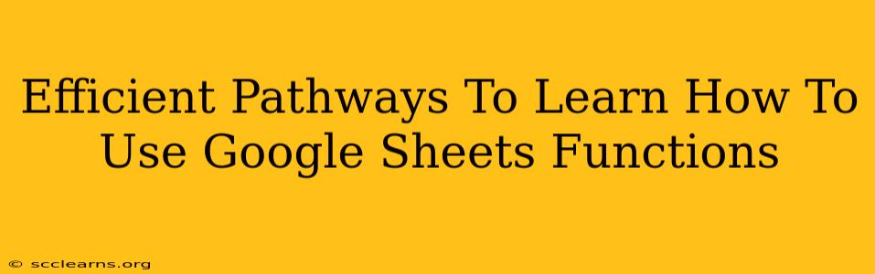 Efficient Pathways To Learn How To Use Google Sheets Functions