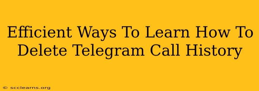 Efficient Ways To Learn How To Delete Telegram Call History