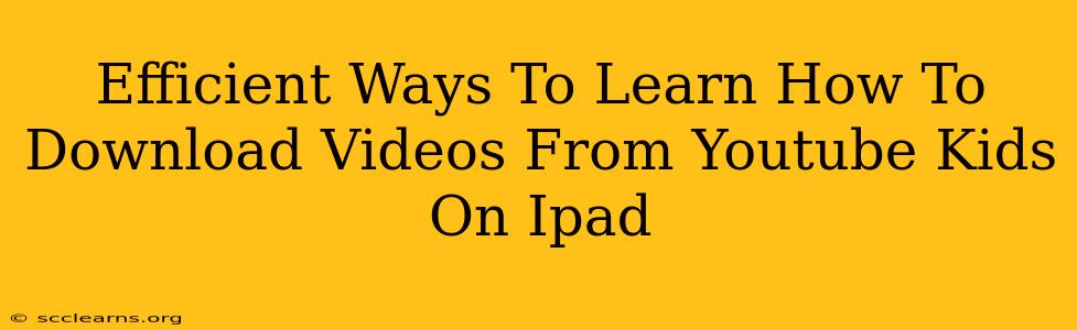 Efficient Ways To Learn How To Download Videos From Youtube Kids On Ipad