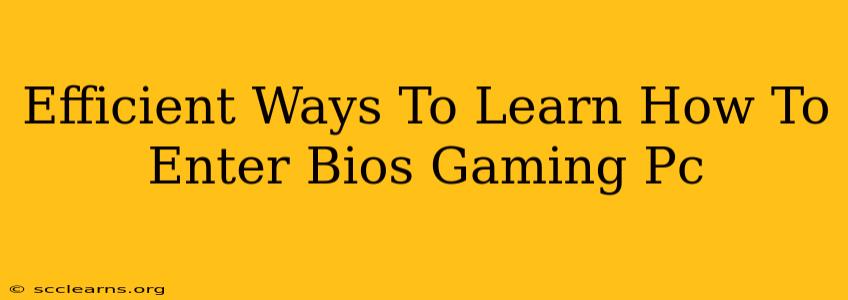 Efficient Ways To Learn How To Enter Bios Gaming Pc