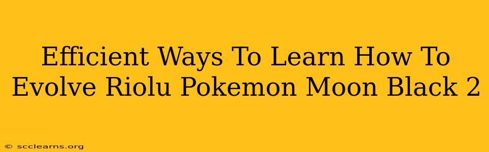 Efficient Ways To Learn How To Evolve Riolu Pokemon Moon Black 2