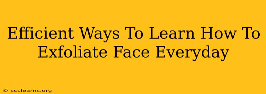 Efficient Ways To Learn How To Exfoliate Face Everyday