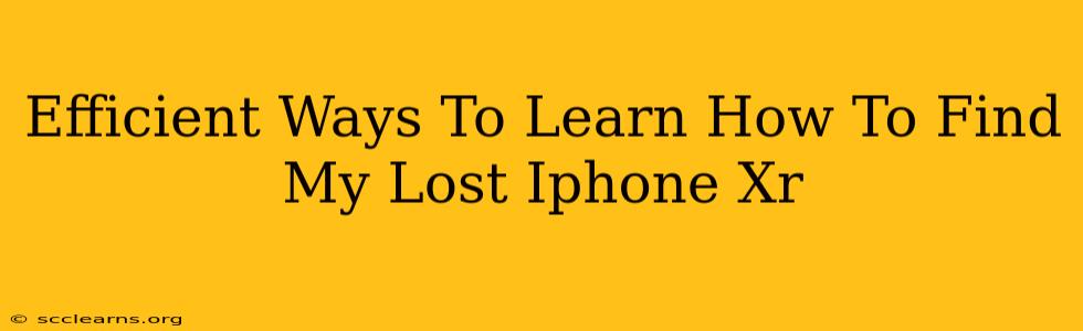 Efficient Ways To Learn How To Find My Lost Iphone Xr