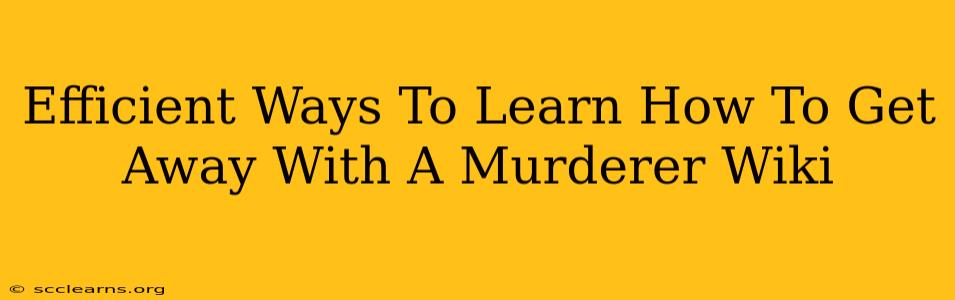 Efficient Ways To Learn How To Get Away With A Murderer Wiki