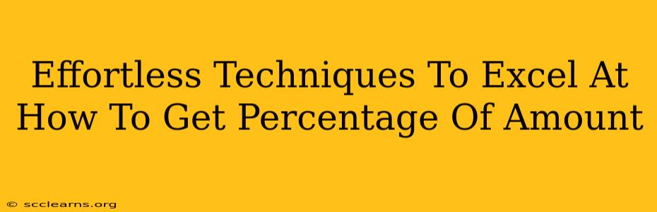 Effortless Techniques To Excel At How To Get Percentage Of Amount