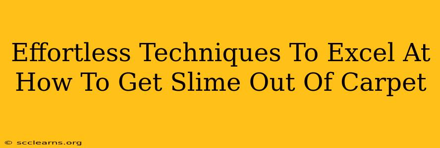 Effortless Techniques To Excel At How To Get Slime Out Of Carpet