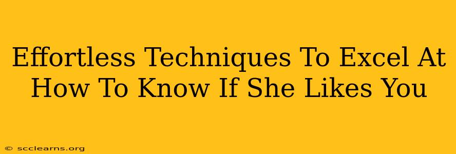 Effortless Techniques To Excel At How To Know If She Likes You