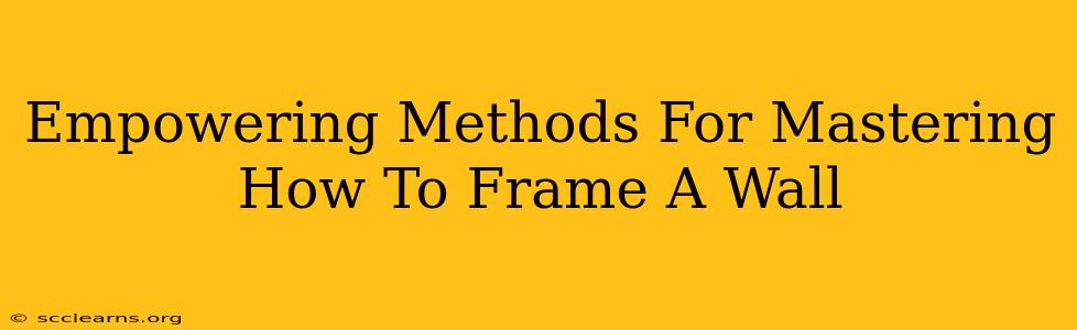 Empowering Methods For Mastering How To Frame A Wall