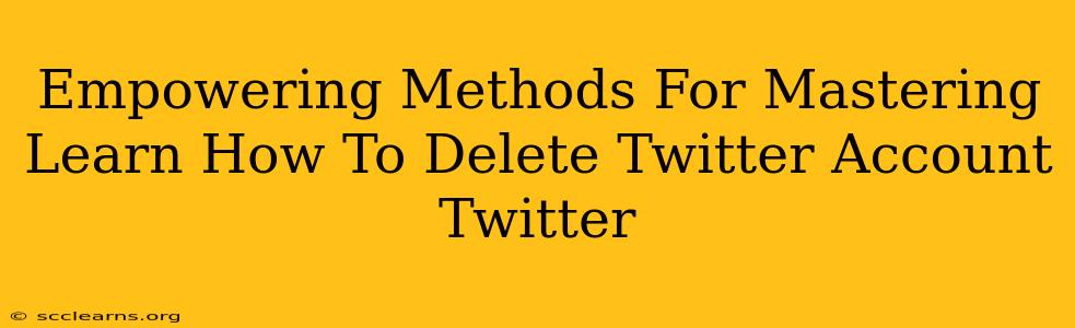 Empowering Methods For Mastering Learn How To Delete Twitter Account Twitter