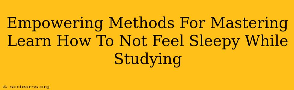 Empowering Methods For Mastering Learn How To Not Feel Sleepy While Studying