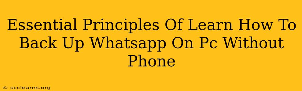 Essential Principles Of Learn How To Back Up Whatsapp On Pc Without Phone