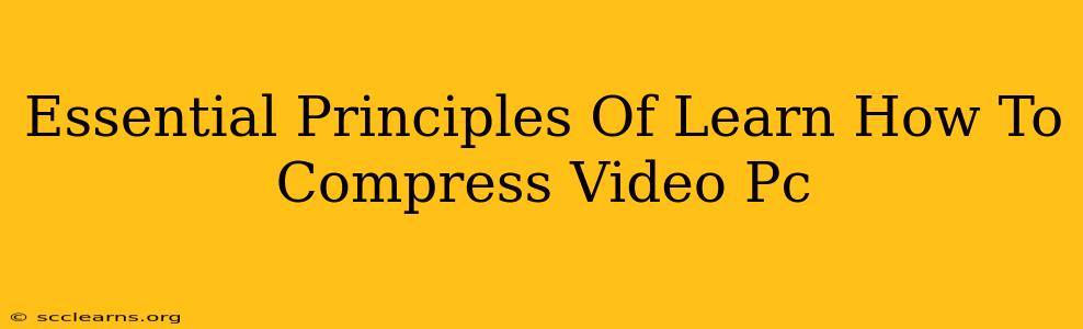 Essential Principles Of Learn How To Compress Video Pc