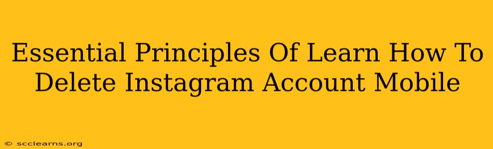 Essential Principles Of Learn How To Delete Instagram Account Mobile