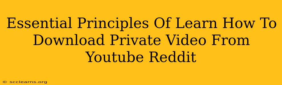 Essential Principles Of Learn How To Download Private Video From Youtube Reddit