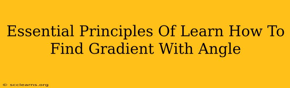 Essential Principles Of Learn How To Find Gradient With Angle