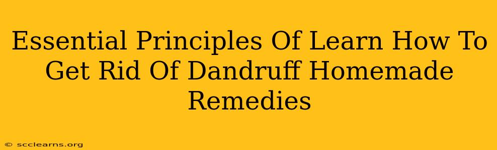 Essential Principles Of Learn How To Get Rid Of Dandruff Homemade Remedies