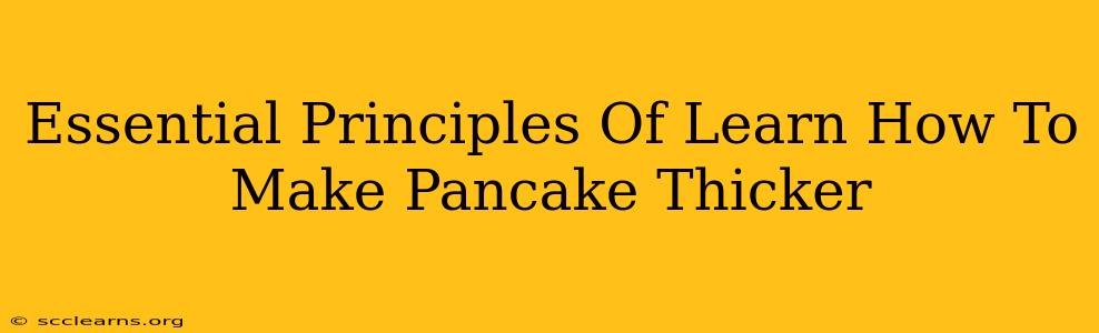 Essential Principles Of Learn How To Make Pancake Thicker