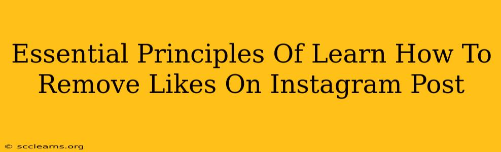 Essential Principles Of Learn How To Remove Likes On Instagram Post