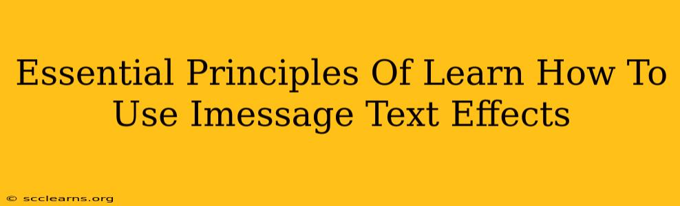 Essential Principles Of Learn How To Use Imessage Text Effects