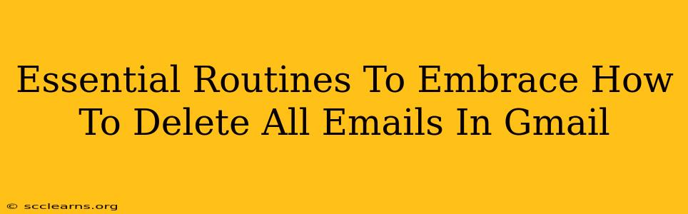 Essential Routines To Embrace How To Delete All Emails In Gmail