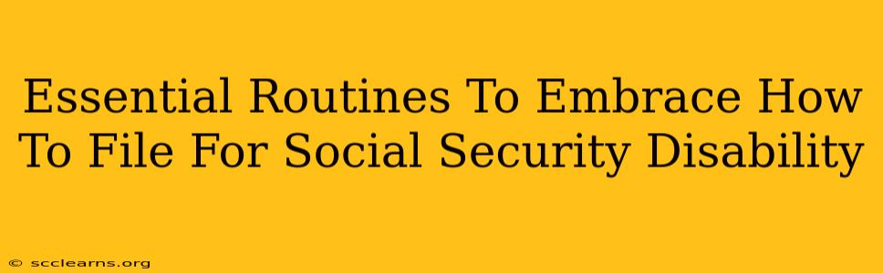 Essential Routines To Embrace How To File For Social Security Disability