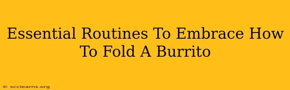 Essential Routines To Embrace How To Fold A Burrito