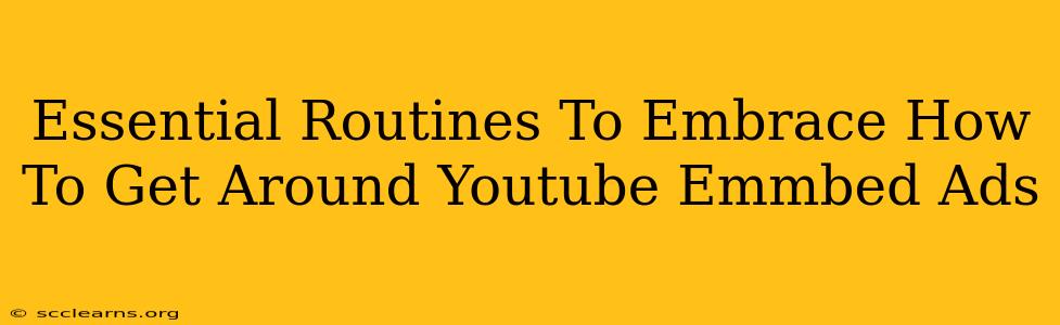 Essential Routines To Embrace How To Get Around Youtube Emmbed Ads