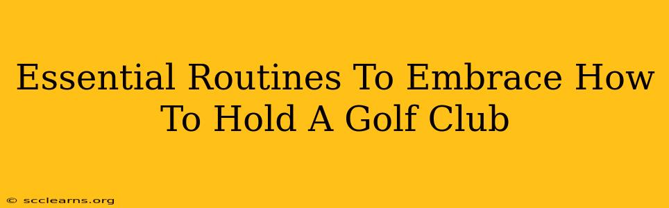 Essential Routines To Embrace How To Hold A Golf Club