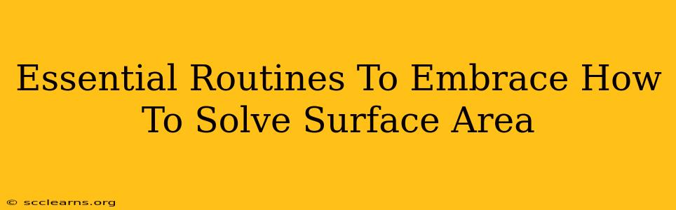 Essential Routines To Embrace How To Solve Surface Area