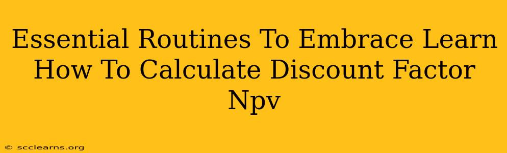 Essential Routines To Embrace Learn How To Calculate Discount Factor Npv