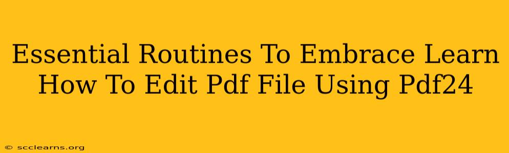 Essential Routines To Embrace Learn How To Edit Pdf File Using Pdf24