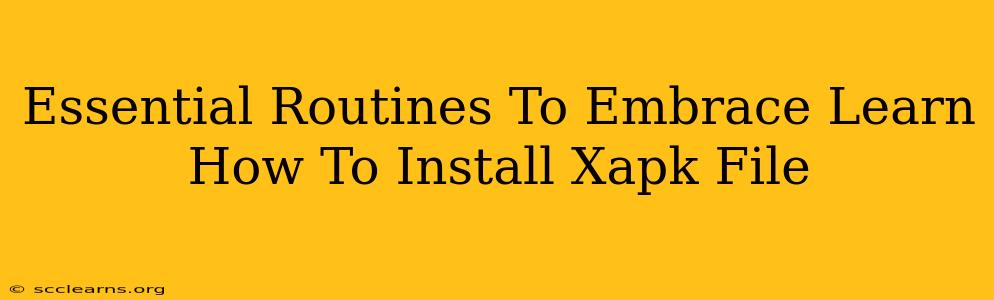 Essential Routines To Embrace Learn How To Install Xapk File