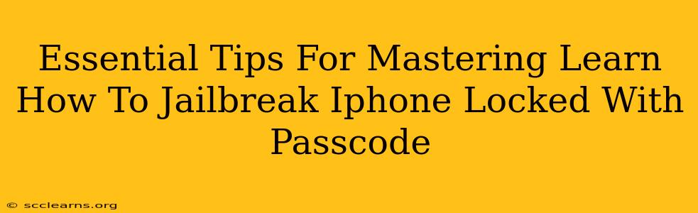 Essential Tips For Mastering Learn How To Jailbreak Iphone Locked With Passcode