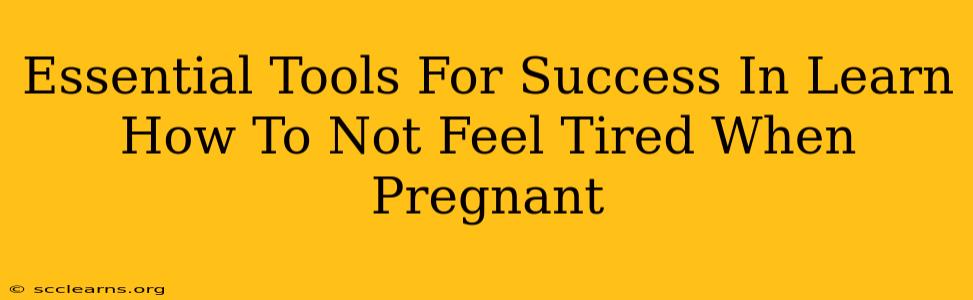 Essential Tools For Success In Learn How To Not Feel Tired When Pregnant