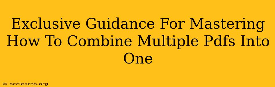 Exclusive Guidance For Mastering How To Combine Multiple Pdfs Into One