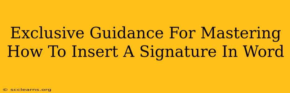 Exclusive Guidance For Mastering How To Insert A Signature In Word