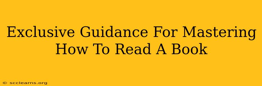 Exclusive Guidance For Mastering How To Read A Book