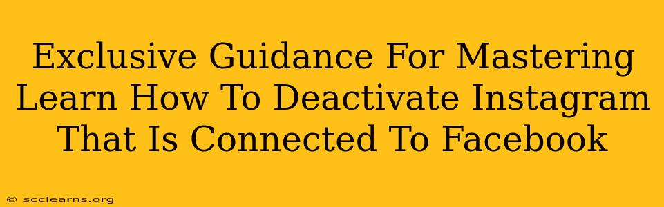 Exclusive Guidance For Mastering Learn How To Deactivate Instagram That Is Connected To Facebook