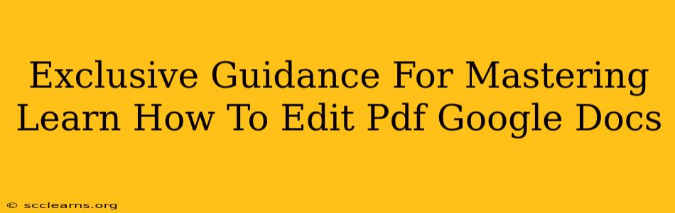 Exclusive Guidance For Mastering Learn How To Edit Pdf Google Docs