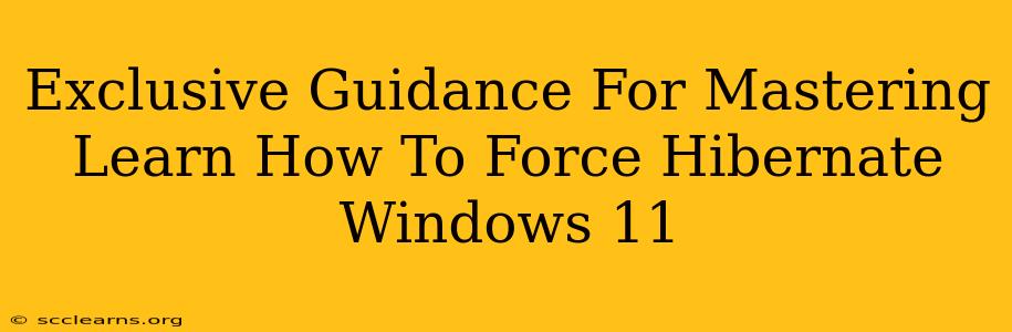 Exclusive Guidance For Mastering Learn How To Force Hibernate Windows 11