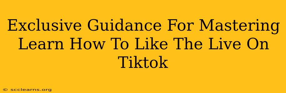 Exclusive Guidance For Mastering Learn How To Like The Live On Tiktok